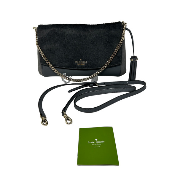 kate spade new york Handbags - Kate Spade Laurel Way Haircalf Greer Crossbody Shoulder Bag Purse Smoky Gray